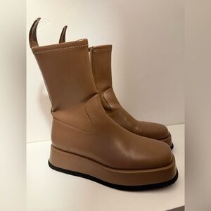Jeffrey Campbell Tan Platform Boots